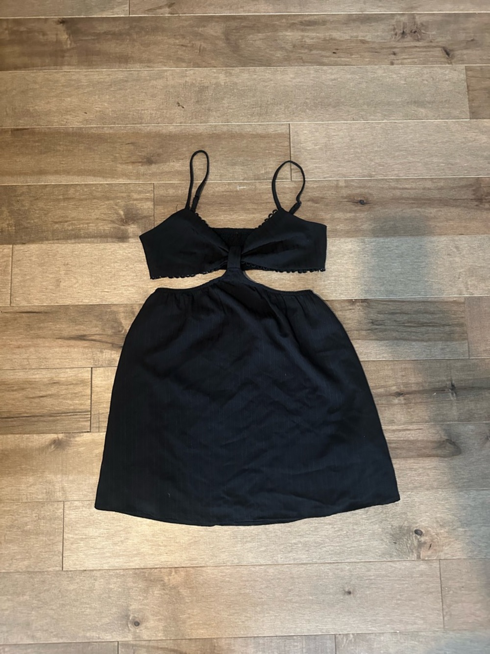 SHEIN Black Mini Cutout Sundress